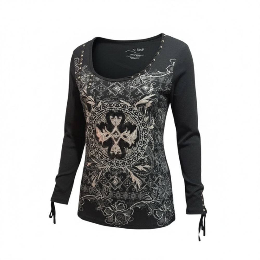 🖤 RXB Embellished Long Sleeve Top | Size Medium 🖤 - Picture 1 of 5